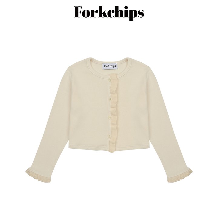 Fork Chips - Korean Children Fashion - #magicofchildhood - Wavy Cardigan
