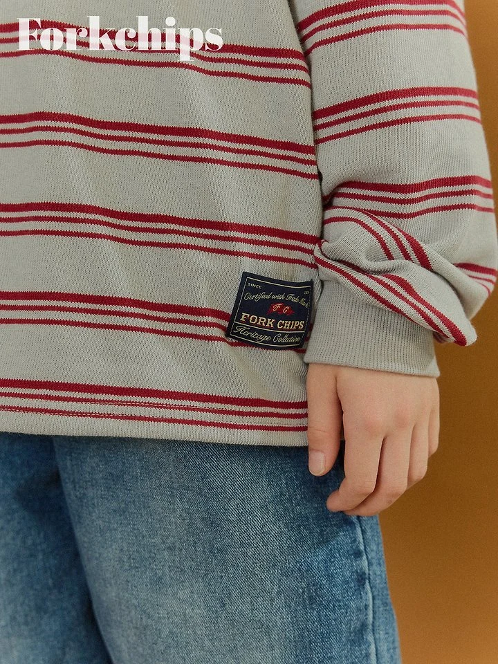 Fork Chips - Korean Children Fashion - #magicofchildhood - Dusty Collar Tee - 12