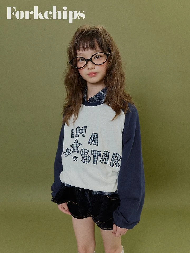 Fork Chips - Korean Children Fashion - #magicofchildhood - Star Raglan Tee - 6