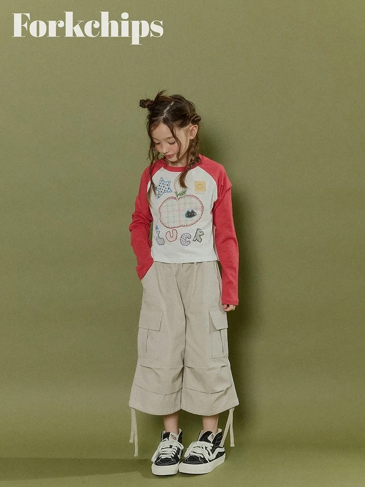 Fork Chips - Korean Children Fashion - #magicofchildhood - Apple Raglan Tee - 5