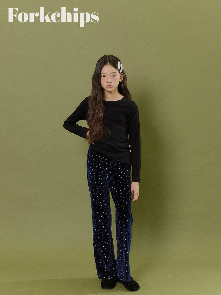 Fork Chips - Korean Children Fashion - #littlefashionista - Cocoa Henley Tee - 4