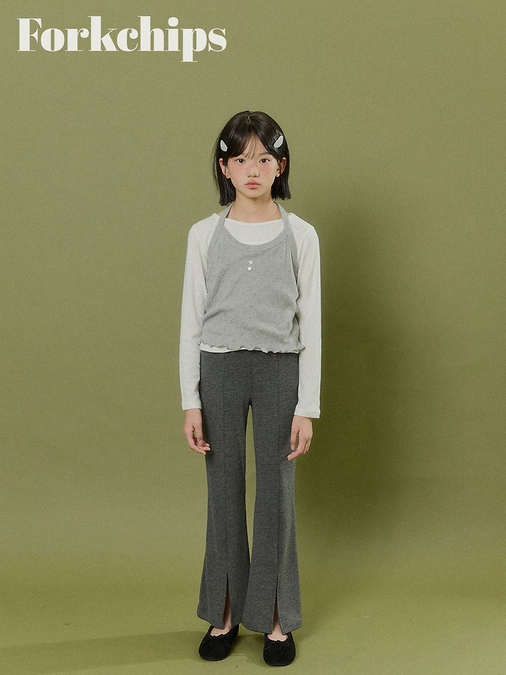 Fork Chips - Korean Children Fashion - #magicofchildhood - Marang Bootcut Leggings - 11