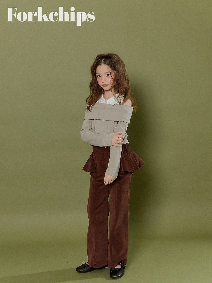 Fork Chips - Korean Children Fashion - #magicofchildhood - Muffin Flare Pants - 6