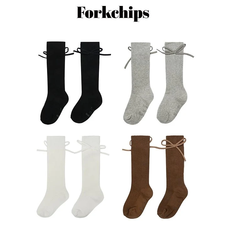 Fork Chips - Korean Children Fashion - #minifashionista - Pure Knee Socks