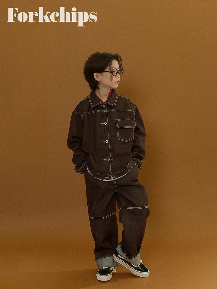 Fork Chips - Korean Children Fashion - #minifashionista - Union Roll-Up Pants - 7
