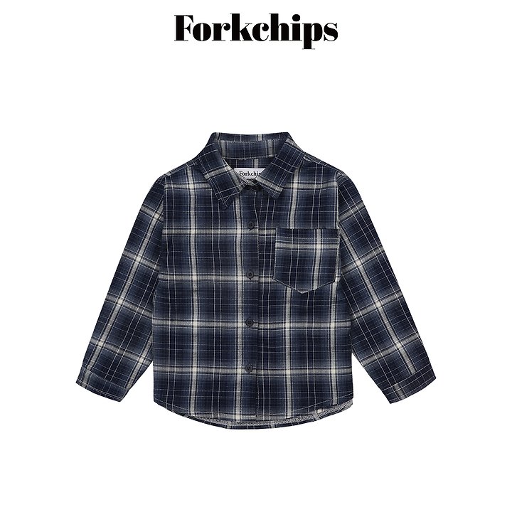 Fork Chips - Korean Children Fashion - #minifashionista - Sonic Check Shirt
