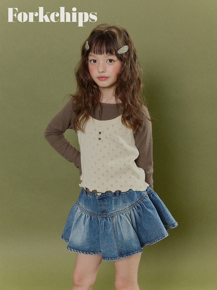Fork Chips - Korean Children Fashion - #minifashionista - Hug Layered Tee - 8