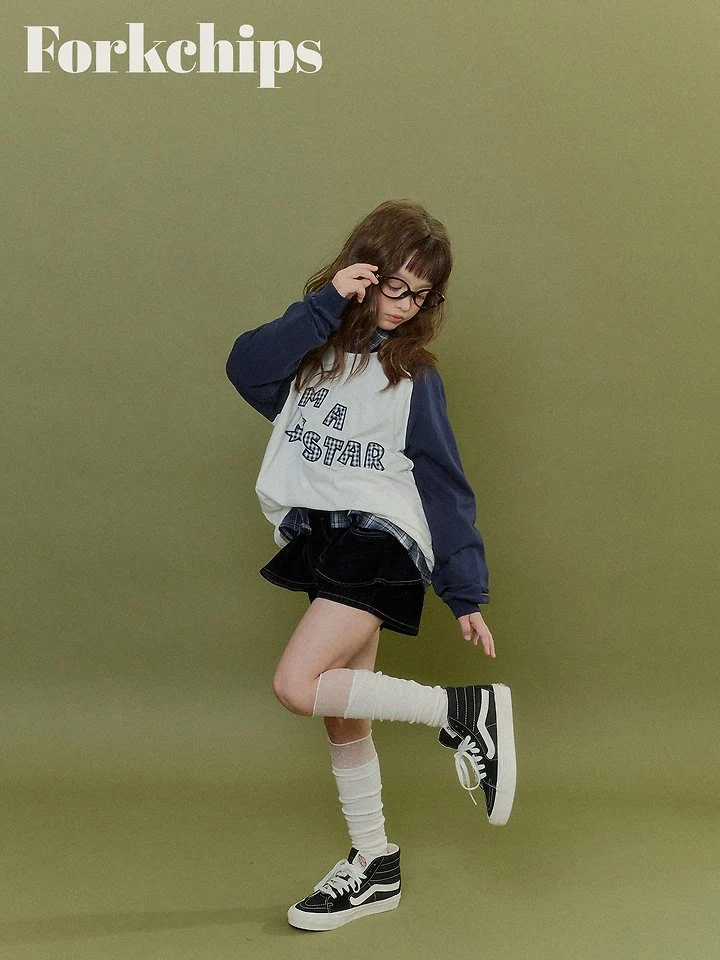 Fork Chips - Korean Children Fashion - #minifashionista - Star Raglan Tee - 7