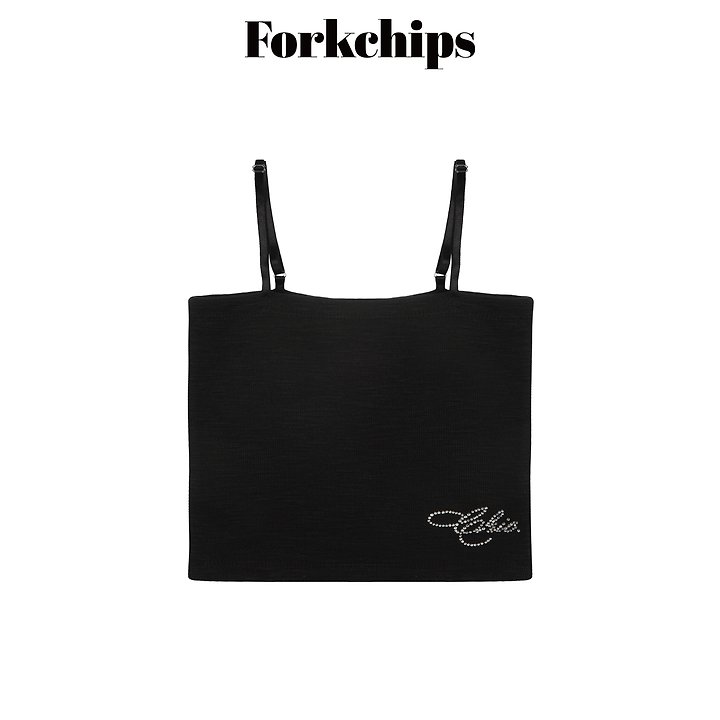 Fork Chips - Korean Children Fashion - #minifashionista - Chic Stone Sleeveless Top - 2