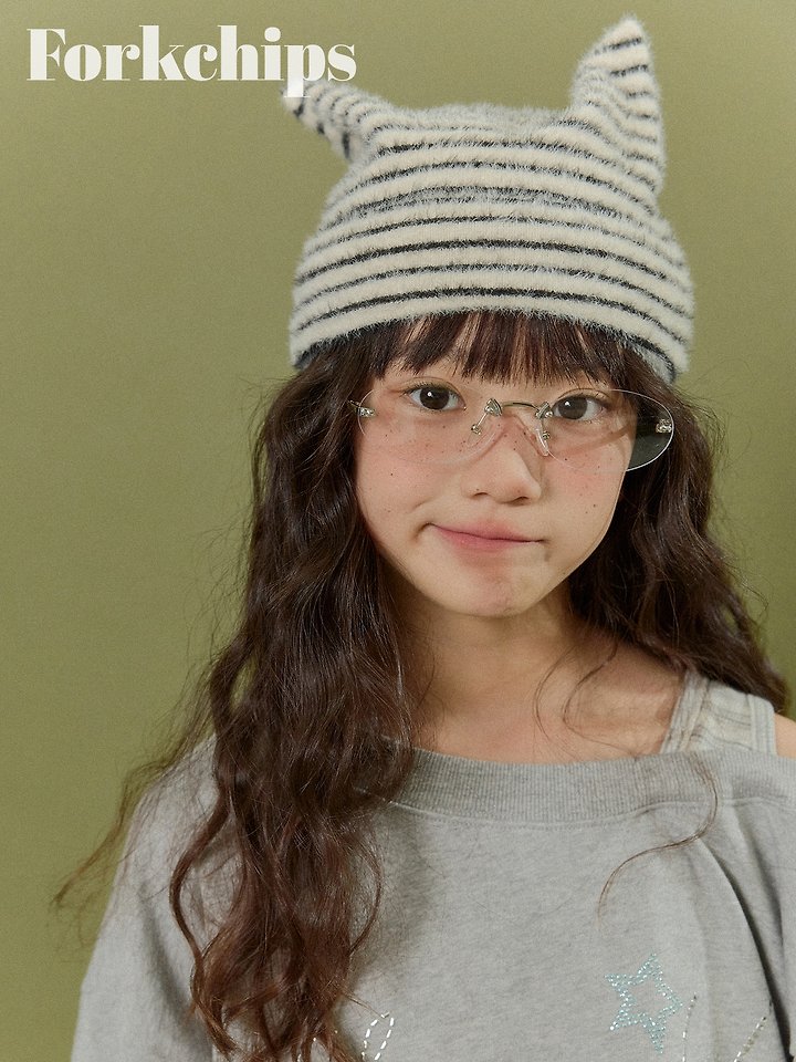 Fork Chips - Korean Children Fashion - #minifashionista - Angora Horn Hat - 8