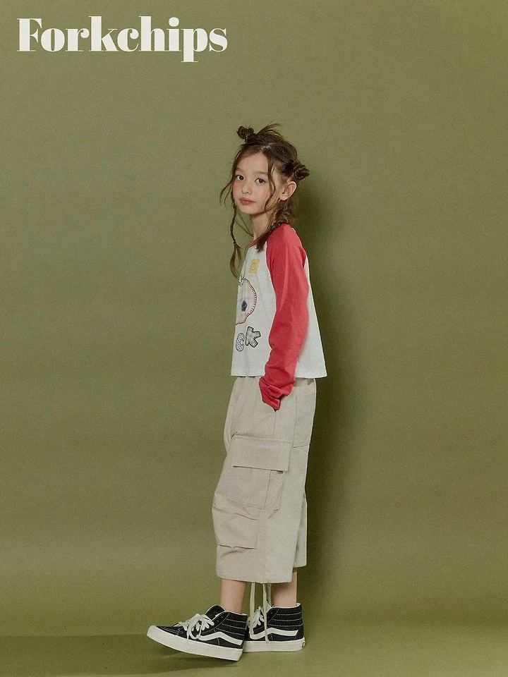 Fork Chips - Korean Children Fashion - #prettylittlegirls - Apple Raglan Tee - 7