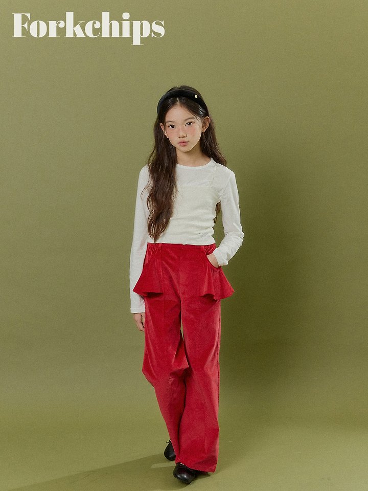 Fork Chips - Korean Children Fashion - #prettylittlegirls - Muffin Flare Pants - 8