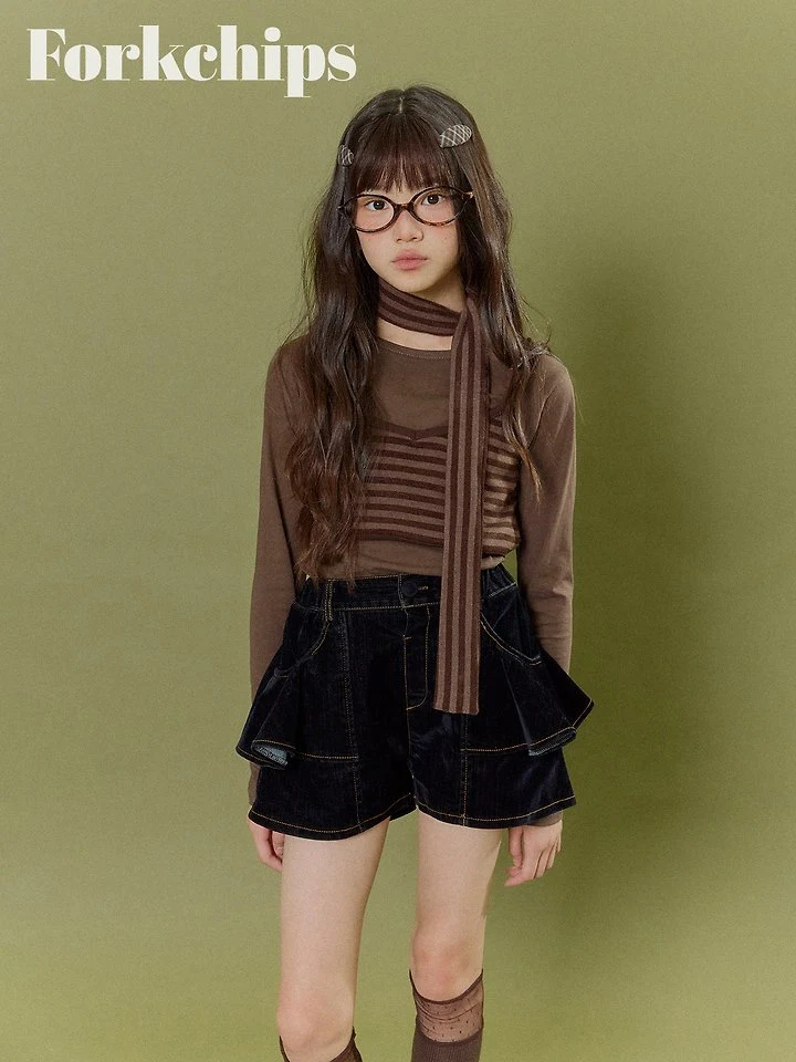 Fork Chips - Korean Children Fashion - #stylishchildhood - Silket Tee - 7