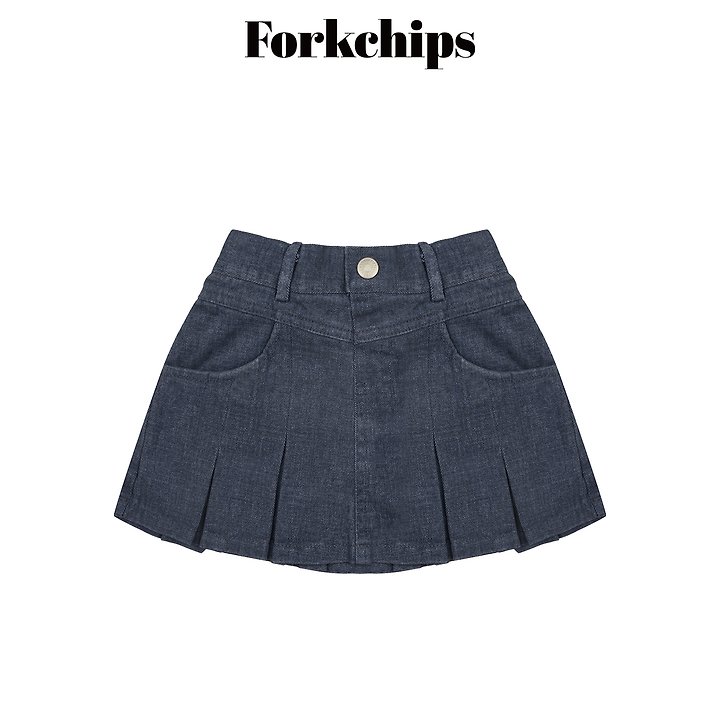 Fork Chips - Korean Children Fashion - #stylishchildhood - Harbor Pleated Skirt - 2