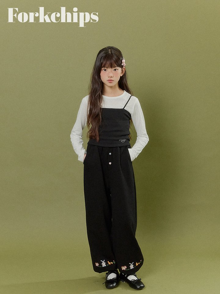 Fork Chips - Korean Children Fashion - #prettylittlegirls - Chic Stone Sleeveless Top - 4