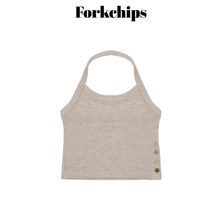 Fork Chips - Korean Children Fashion - #todddlerfashion - Mocha Bustier