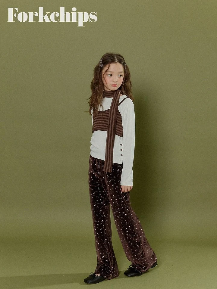 Fork Chips - Korean Children Fashion - #toddlerclothing - Cocoa Henley Tee - 8
