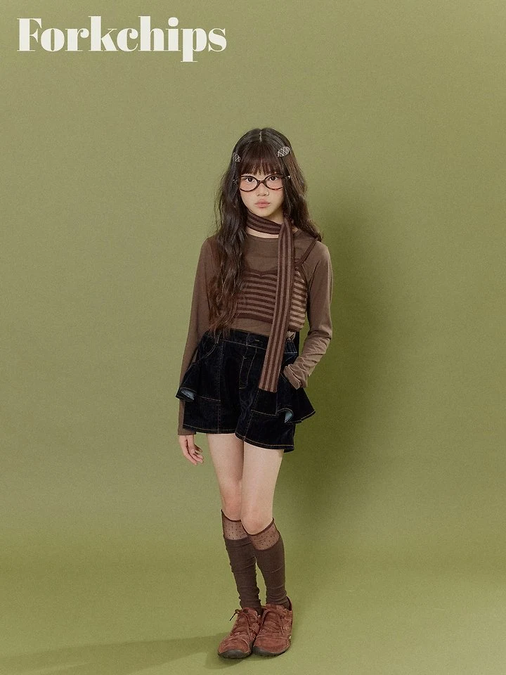 Fork Chips - Korean Children Fashion - #toddlerclothing - Silket Tee - 6