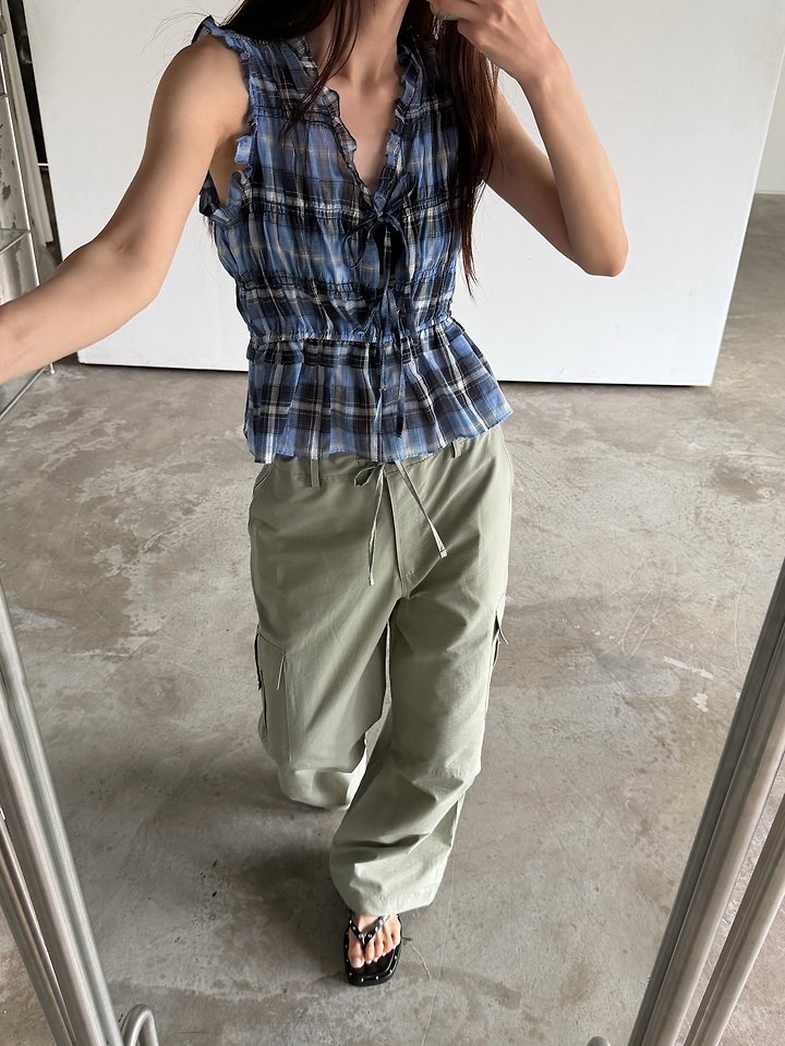 Foset - Korean Women Fashion - #momslook - Stin Check Blouse - 9
