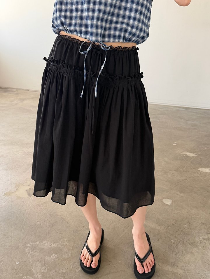 Foset - Korean Women Fashion - #momslook - Asa Double-Layer Skirt - 11