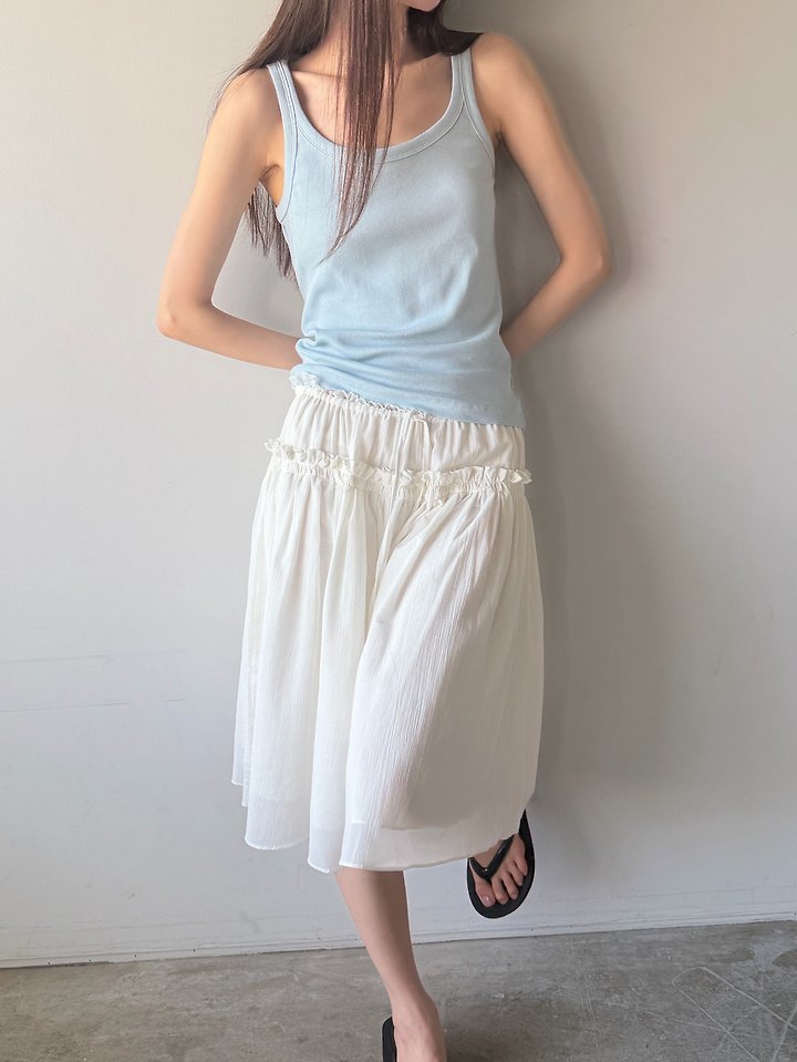 Foset - Korean Women Fashion - #momslook - Asa Double-Layer Skirt - 5
