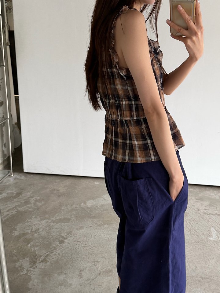 Foset - Korean Women Fashion - #restrostyle - Stin Check Blouse - 2