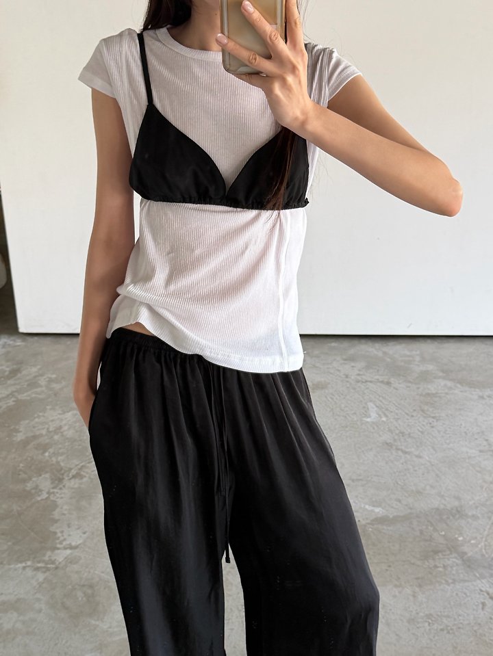 Foset - Korean Women Fashion - #vintageinspired - Strap Bralette Top - 4