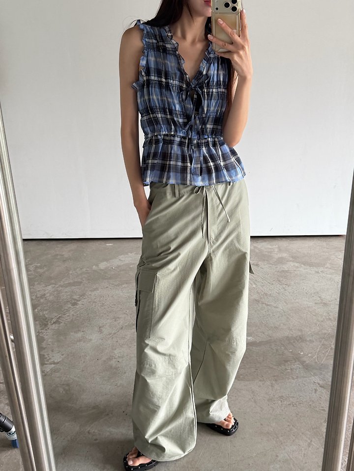 Foset - Korean Women Fashion - #womensfashion - Stin Check Blouse - 10