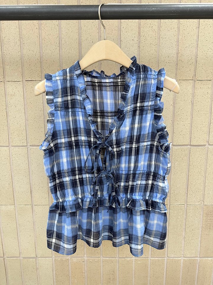 Foset - Korean Women Fashion - #womensfashion - Stin Check Blouse - 8