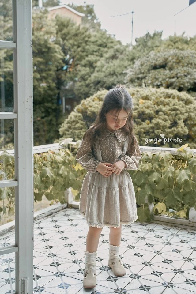 Go Go Picnic - Korean Children Fashion - #childofig - Emily Suspender Skirt - 9