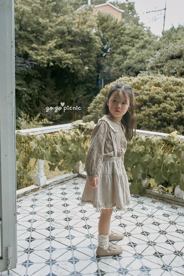 Go Go Picnic - Korean Children Fashion - #childrensboutique - Emily Suspender Skirt - 10