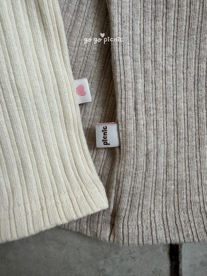 Go Go Picnic - Korean Children Fashion - #magicofchildhood - Sophie Mock Neck Tee - 6