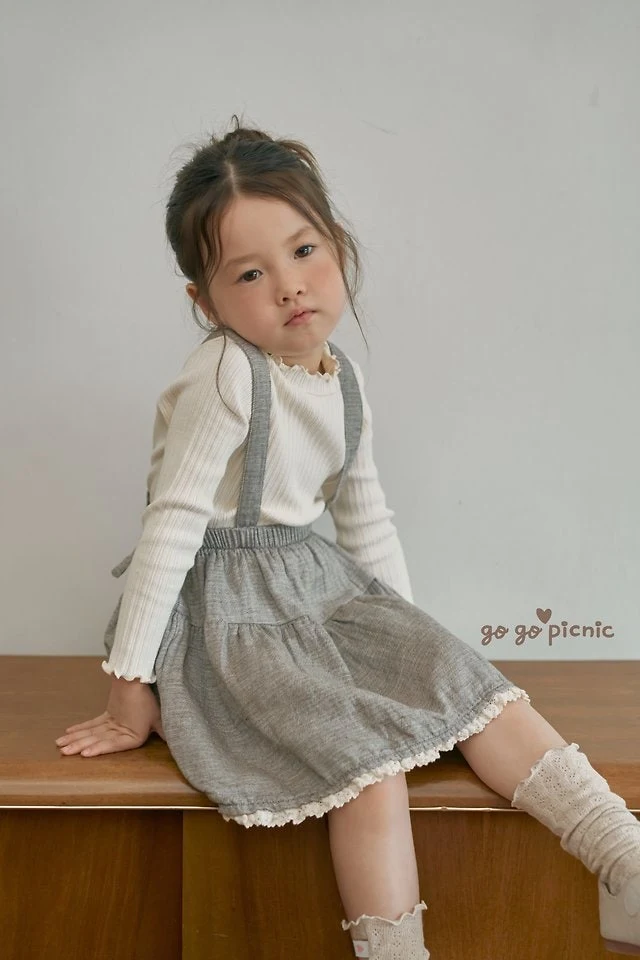 Go Go Picnic - Korean Children Fashion - #magicofchildhood - Emily Suspender Skirt - 4