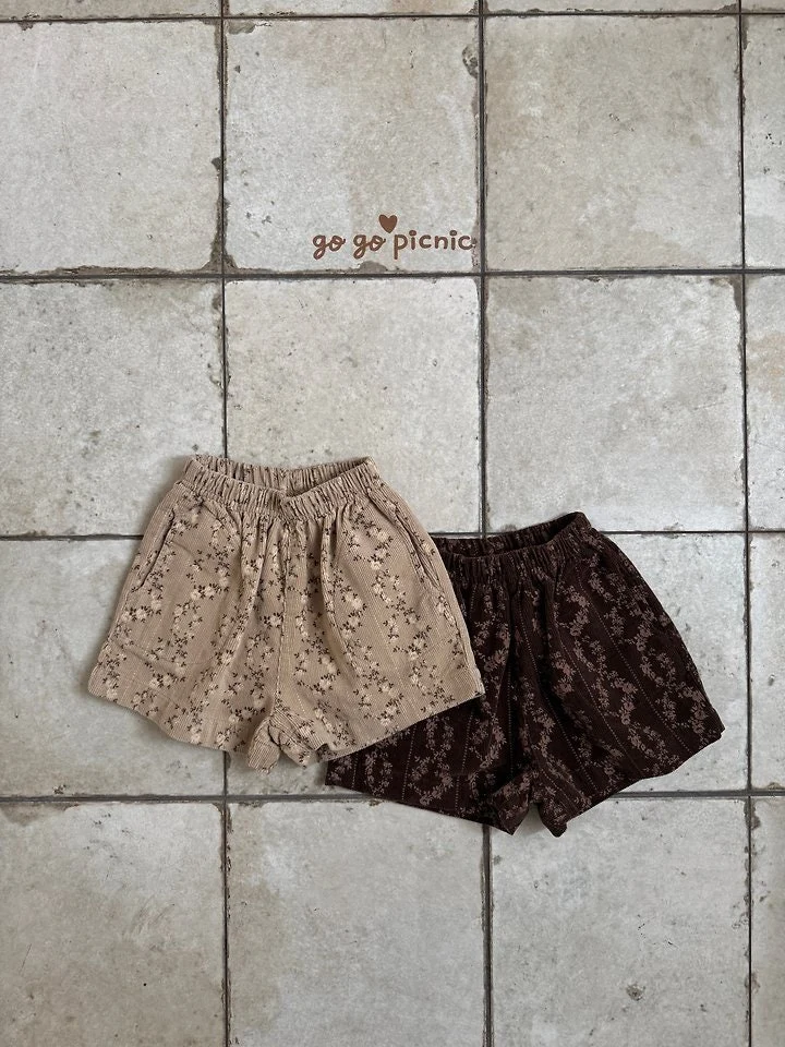 Go Go Picnic - Korean Children Fashion - #todddlerfashion - Ivy Corduroy Shorts - 2