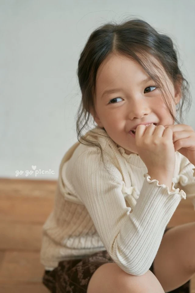 Go Go Picnic - Korean Children Fashion - #toddlerclothing - Sophie Mock Neck Tee - 10