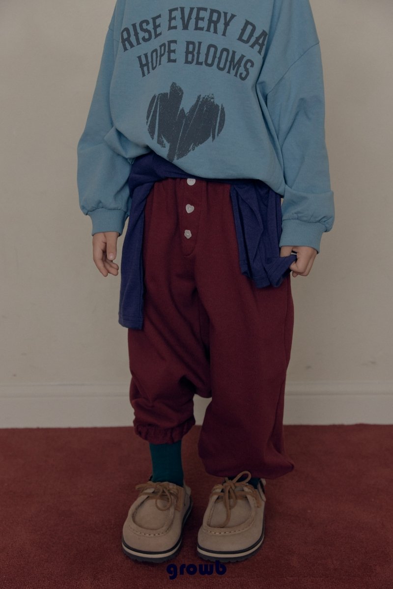 Grow B - Korean Children Fashion - #kidsshorts - Button Jogger Pants - 6