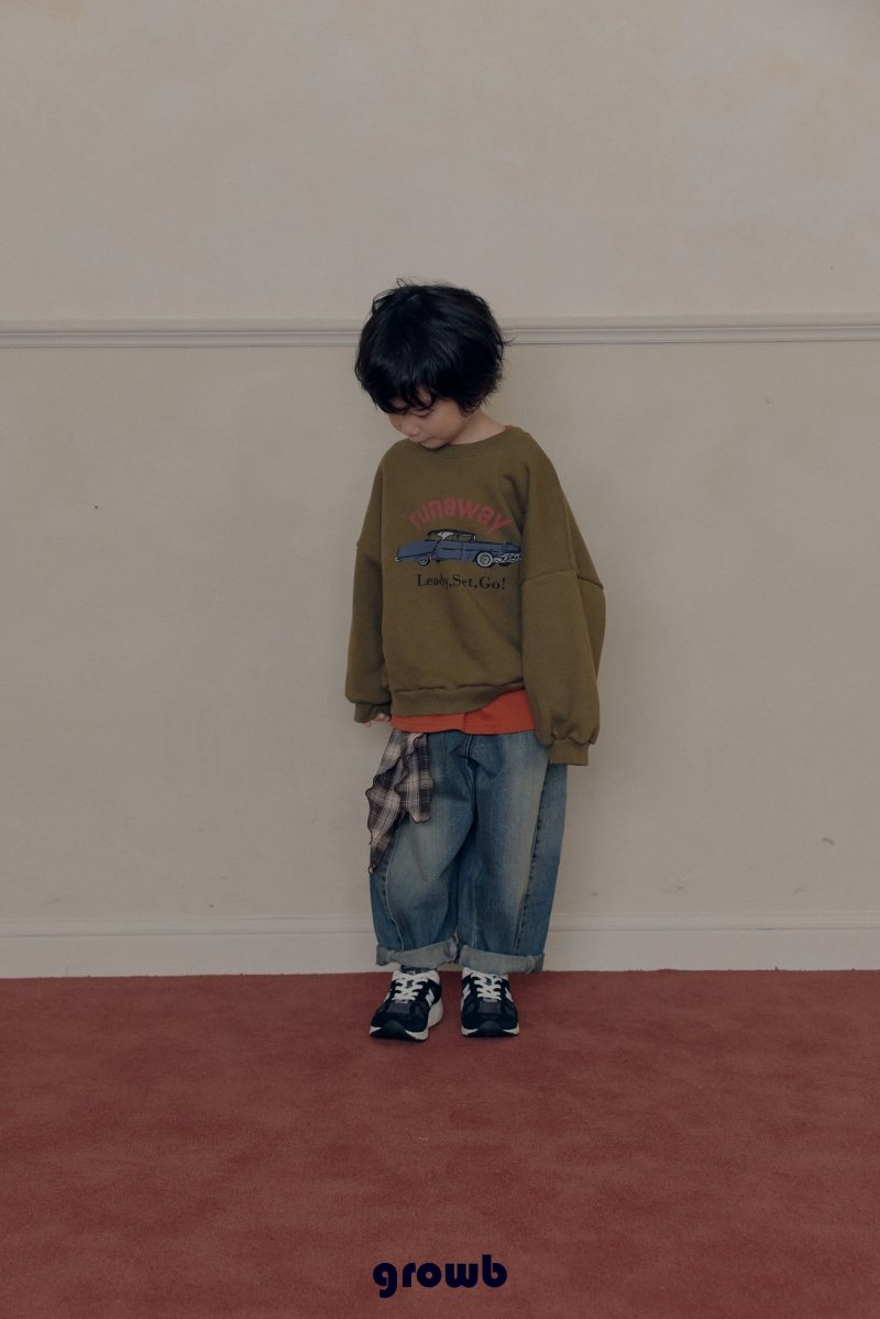 Grow B - Korean Children Fashion - #kidsshorts - Root Sweatshirt - 5