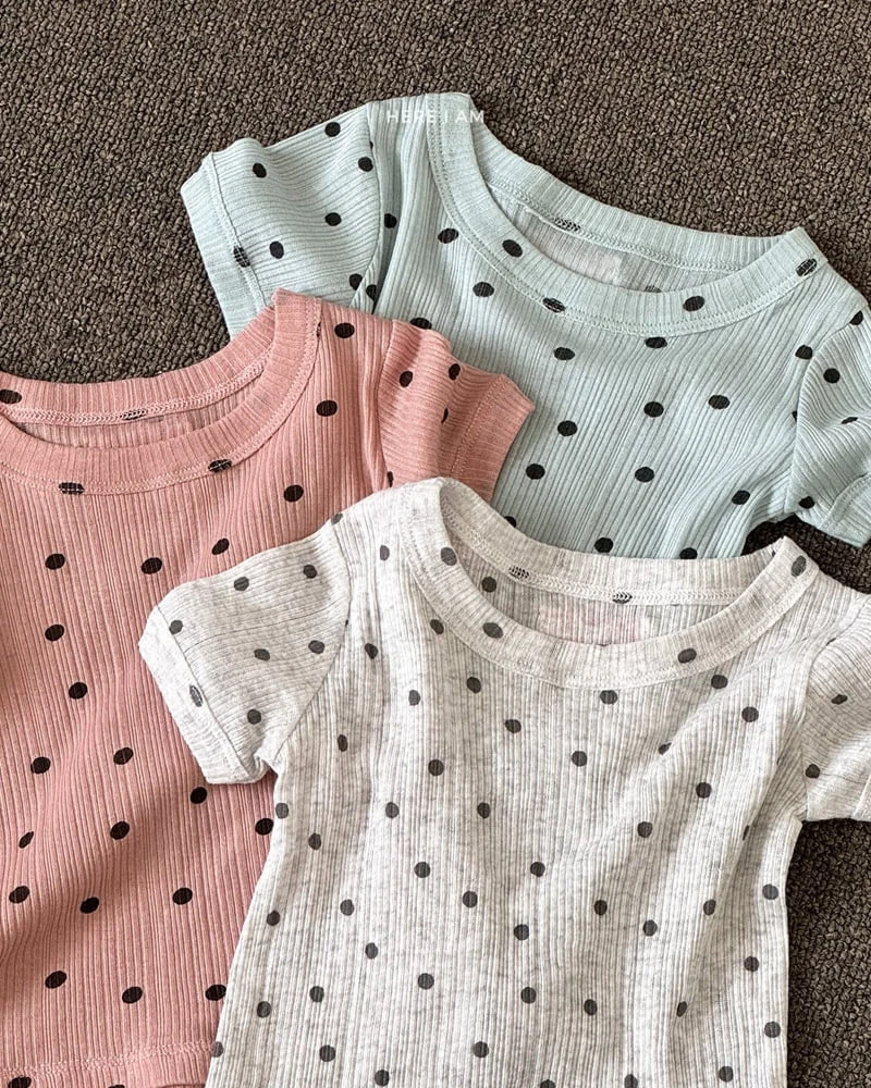 Here I Am - Korean Baby Fashion - #babylifestyle - Dot Eyelet Easywear - 3