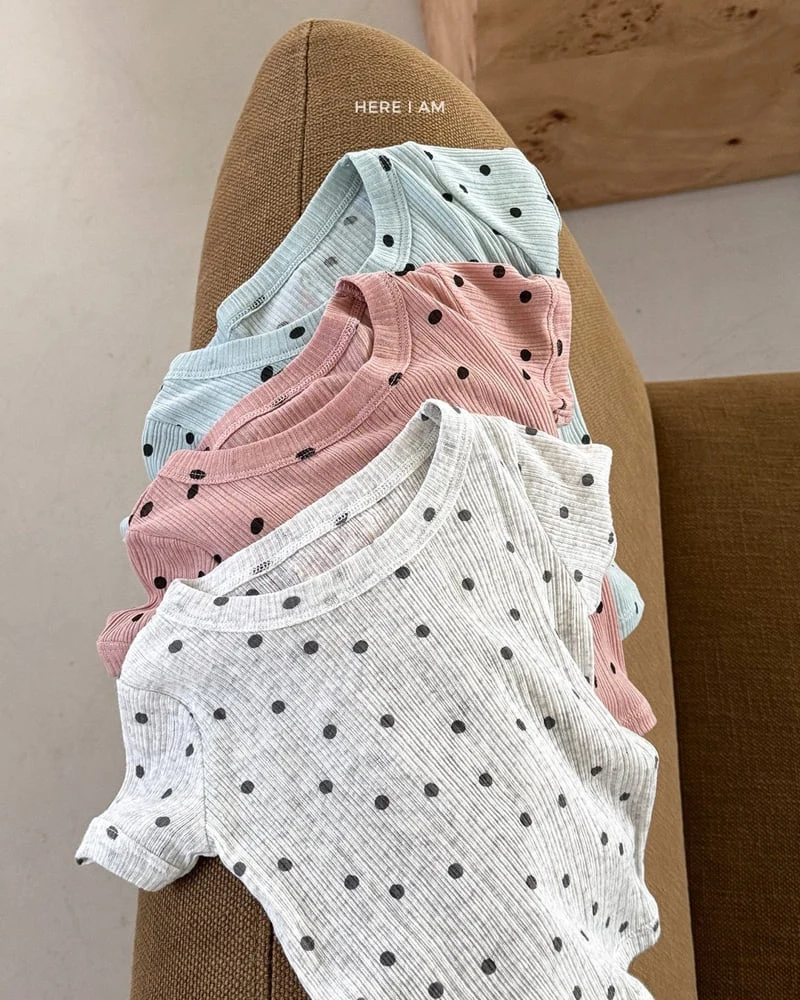Here I Am - Korean Baby Fashion - #babyootd - Dot Eyelet Easywear - 5