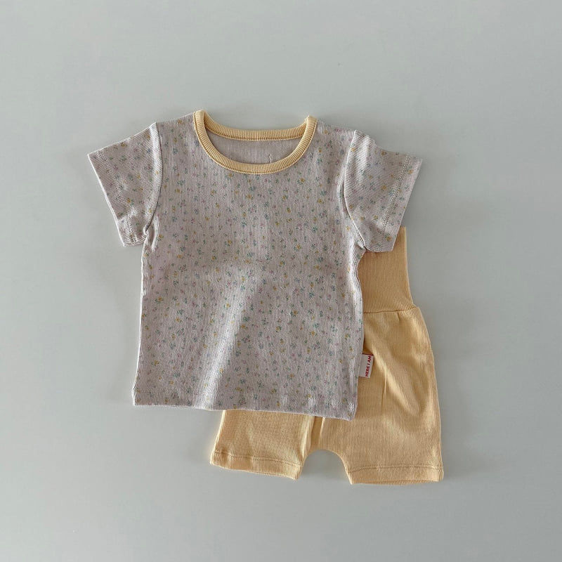 Here I Am - Korean Baby Fashion - #babyoutfit - Half Flower Easywear - 2