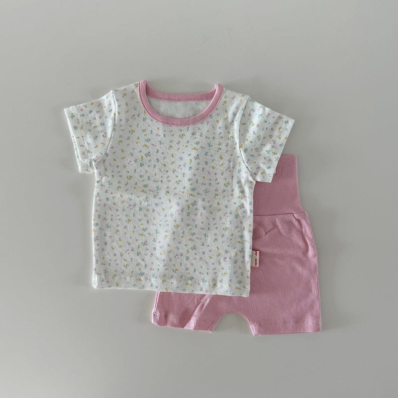 Here I Am - Korean Baby Fashion - #babyoutfit - Half Flower Easywear - 3
