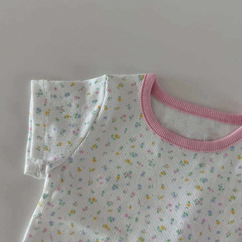 Here I Am - Korean Baby Fashion - #babyoutfit - Half Flower Easywear - 4