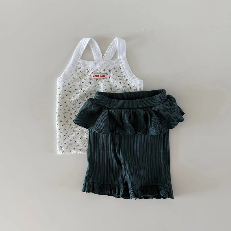 Here I Am - Korean Baby Fashion - #babywear - Flower Sleeveless Top - 9