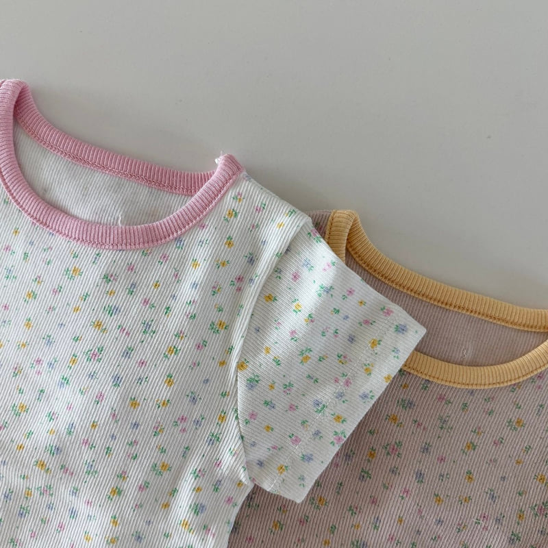 Here I Am - Korean Baby Fashion - #onlinebabyboutique - Half Flower Easywear - 5