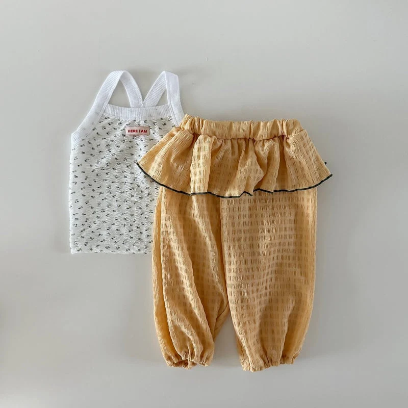 Here I Am - Korean Baby Fashion - #onlinebabyboutique - Flower Sleeveless Top - 10