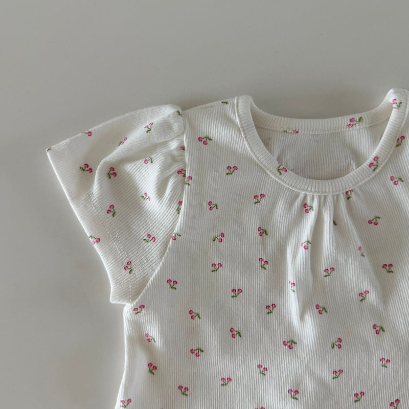 Here I Am - Korean Baby Fashion - #onlinebabyboutique - Cherry Frill Easywear - 6