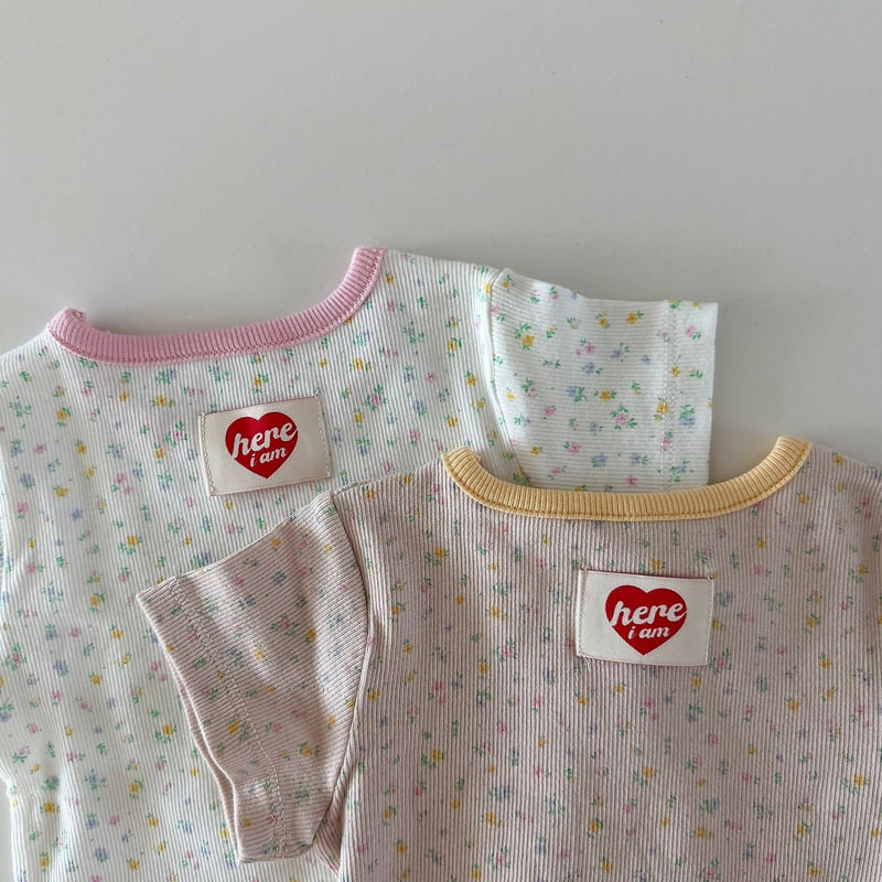 Here I Am - Korean Baby Fashion - #onlinebabyshop - Half Flower Easywear - 6