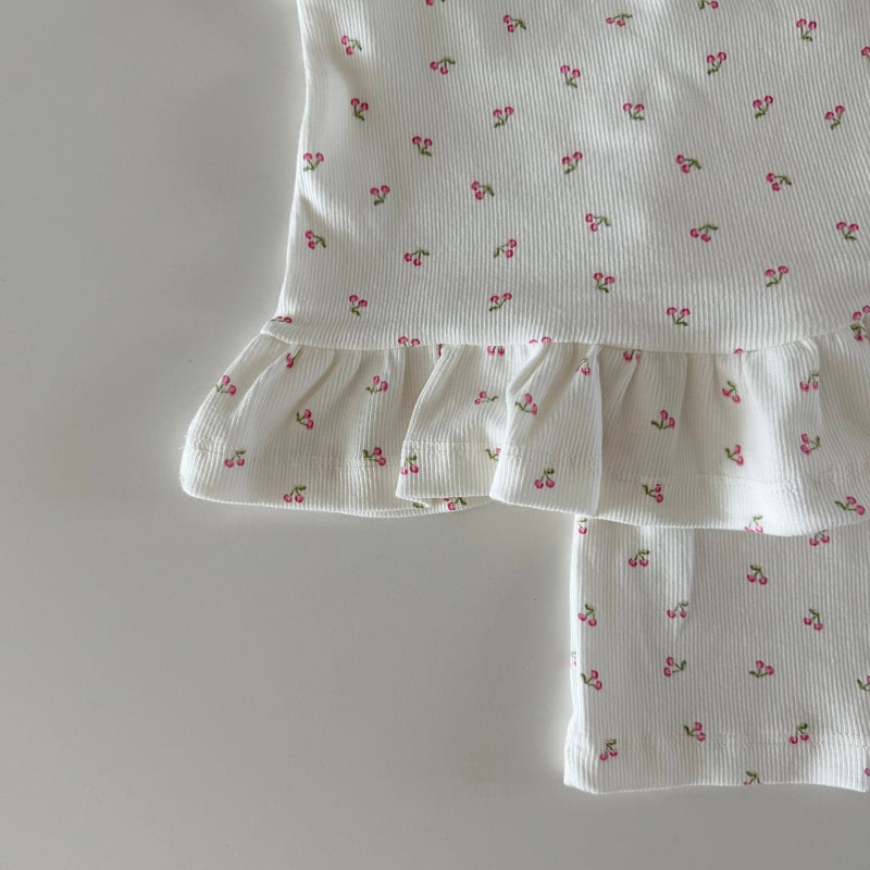 Here I Am - Korean Baby Fashion - #onlinebabyshop - Cherry Frill Easywear - 7