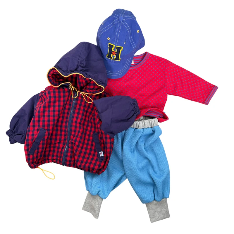 Hiker - Korean Children Fashion - #designkidswear - Pposik Check Hooded Jumper - 5