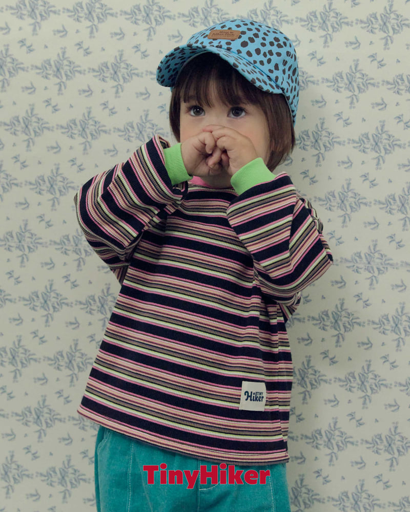 Hiker - Korean Children Fashion - #kidsshorts - Candy Stripe Tee - 10
